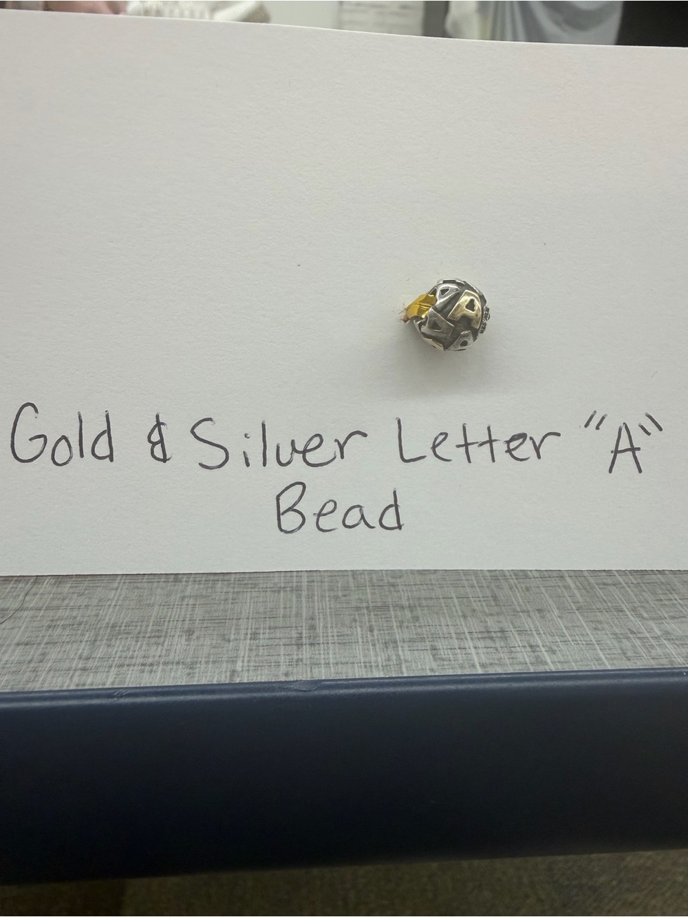 Pandora Retired 14K Gold Sterling Silver Letter A Initial Charm 790298A